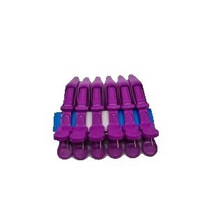 Krokodil Sharon Gewidmete Haarklammern (6 Stück, Farbe: Violett)