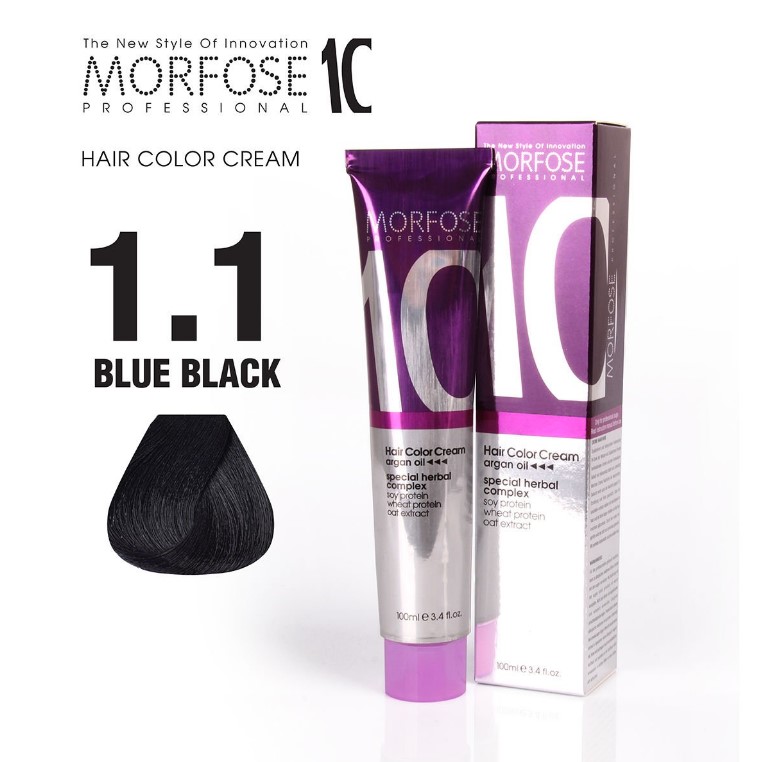 Morfose 10 (1.1) colore dei capelli blu nero 100ml