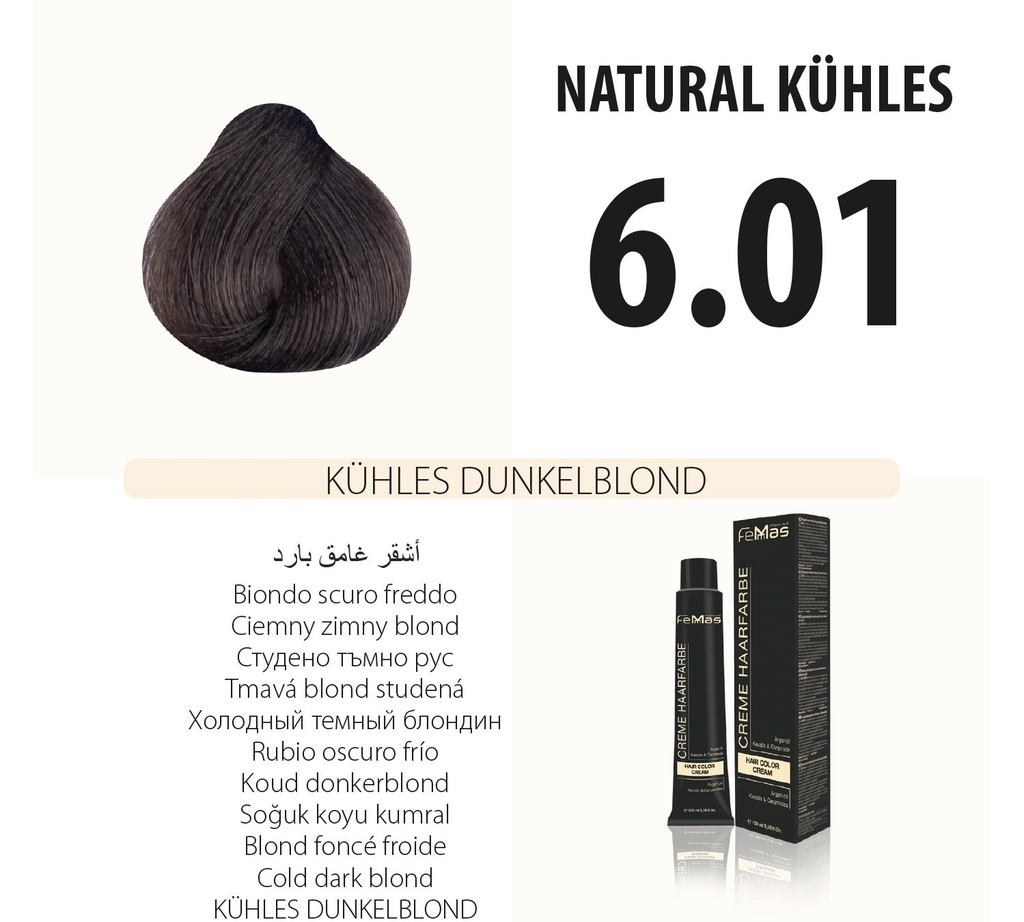 FemMas (6.01) Haarfarbe Kühles Dunkelblond 100ml