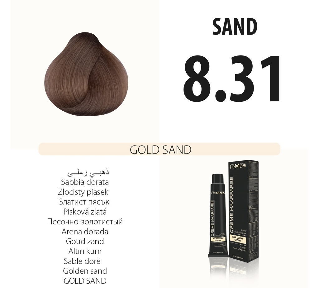 FemMas (8.31) Hair Color Gold Sand 100ml