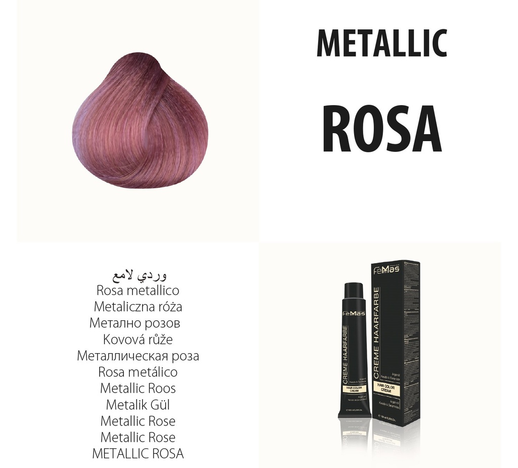 FemMas (Rose) Coloration des Cheveux Métallıc 100ml