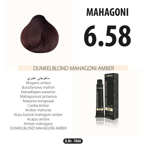 [Fem1066-] FemMas (6.58) Haarfarbe Dunkelblond Mahagoni Amber 100ml