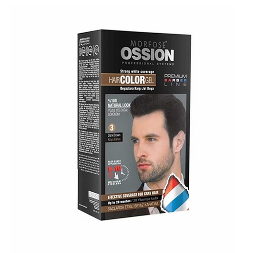 Ossion Premium Barber Line Hair Color Gel Dark Brown (3)