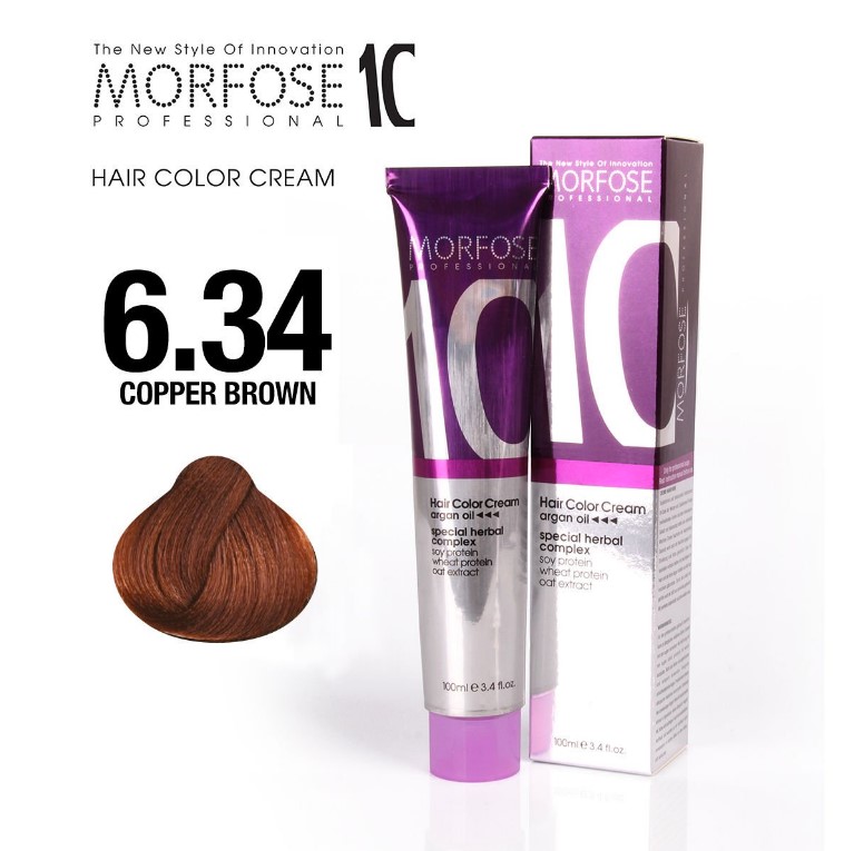 Morfose 10 (6.34) Coloration Cheveux Châtain Cuivré 100 ml