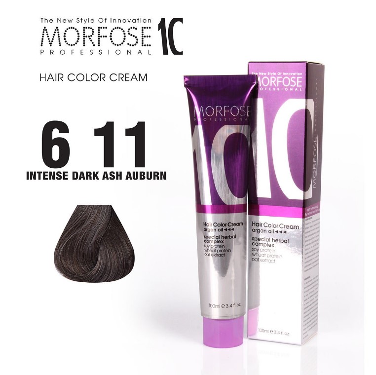 Morfose 10 (6.11) Coloration Cheveux Auburn Cendré Foncé 100 ml