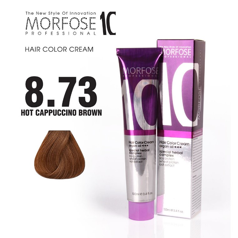 Morfose 10 (8.73) Coloration Cheveux Cappuccino Blond Clair Chaud 100ml