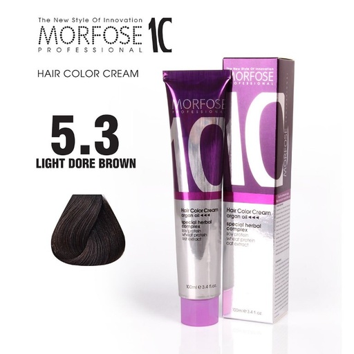 [Mor164] Morfose 10 (5.3) Coloration Cheveux Châtain Clair Doré 100 ml