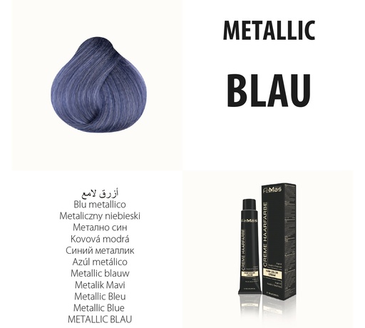 [Fem1315-] FemMas (Bleu) Coloration des Cheveux Metallıc 100ml