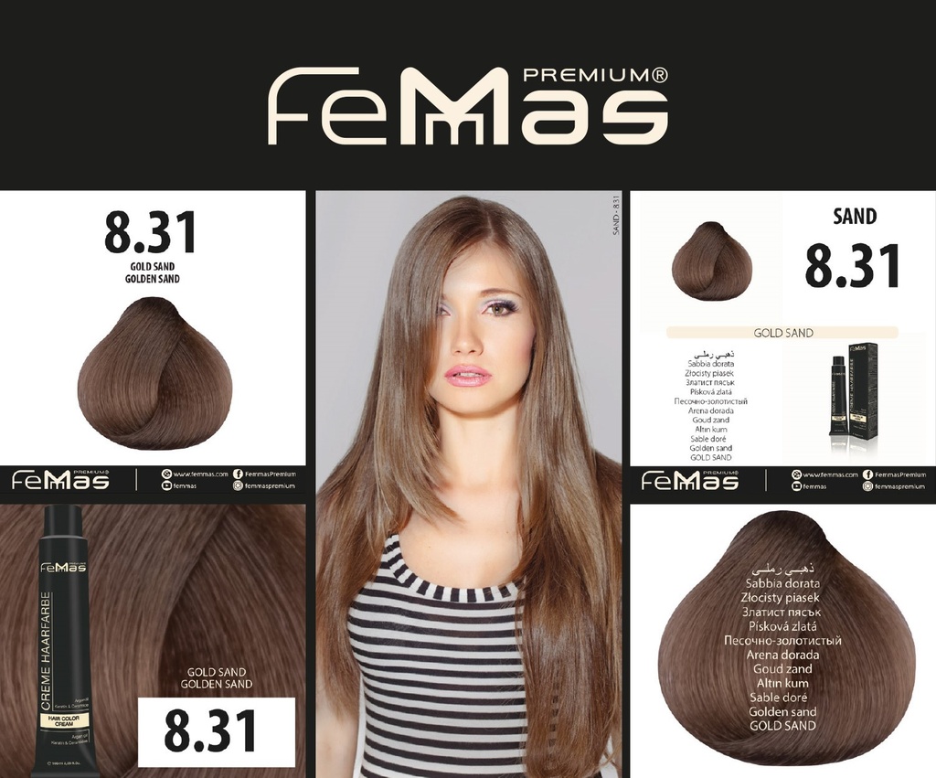 FemMas Haarfarbe Gold Sand (8.31) 100ml