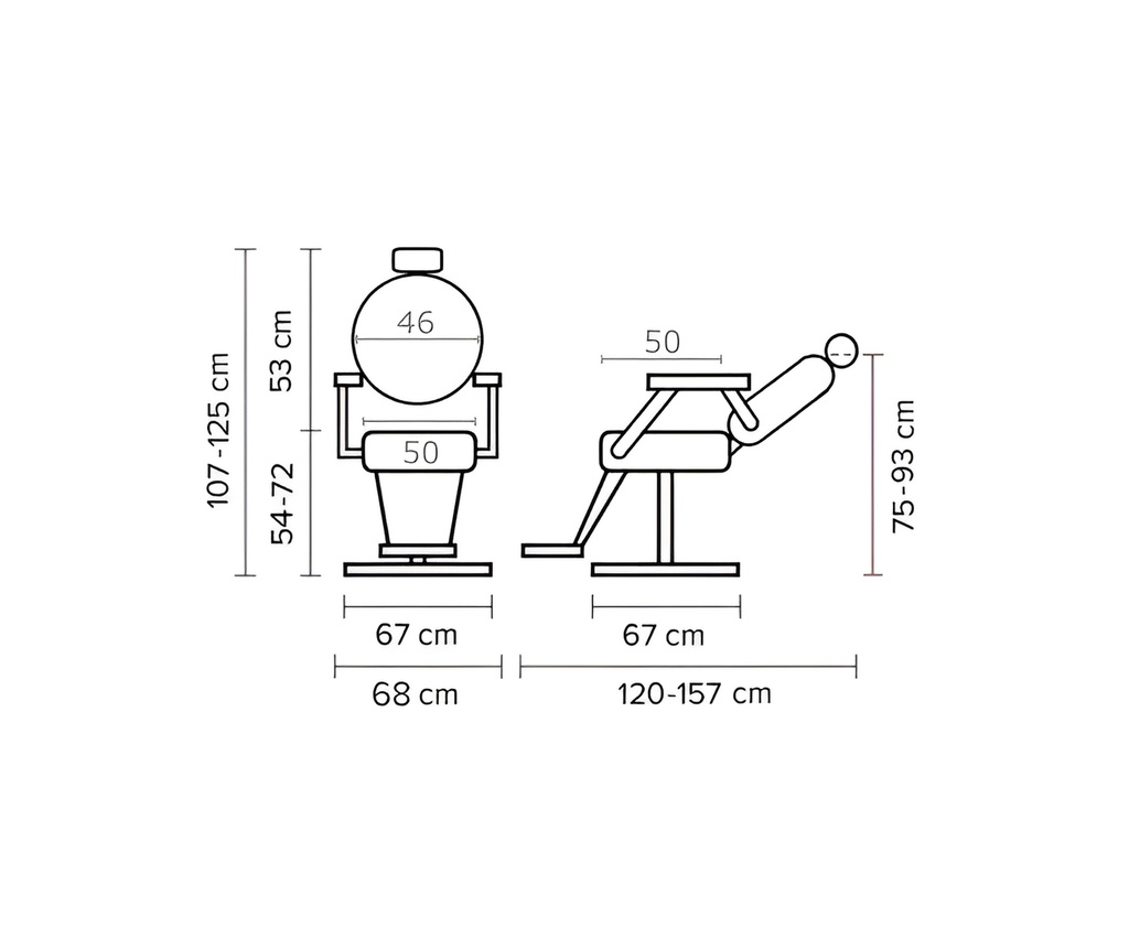 Barber Stuhl Gold Art: MA 5258-K- A135