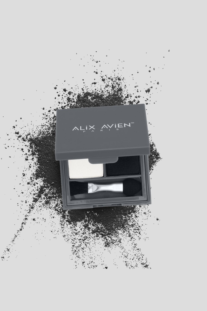 Duo Eyeshadow - Pearly White & Black Welvet