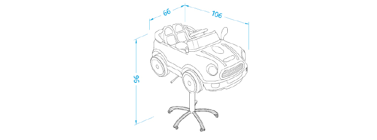 Alpeda Mini Cooper Kinder Bedienungstuhl