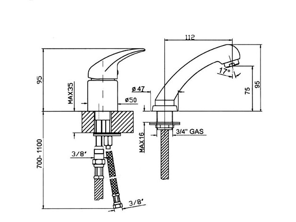 Gamox Single-lever taps for hairdressers