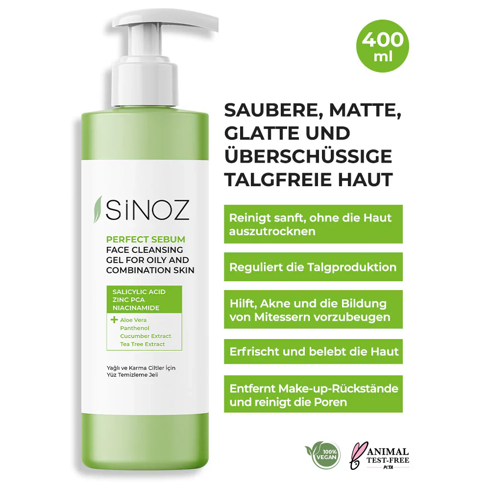 Sinoz Facial Cleansing Gel for Oily and Combination Skin 400ml