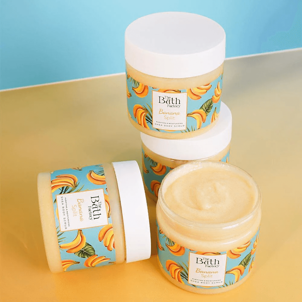 The Bath Factory Banana Split Shea Körperpeeling 300g