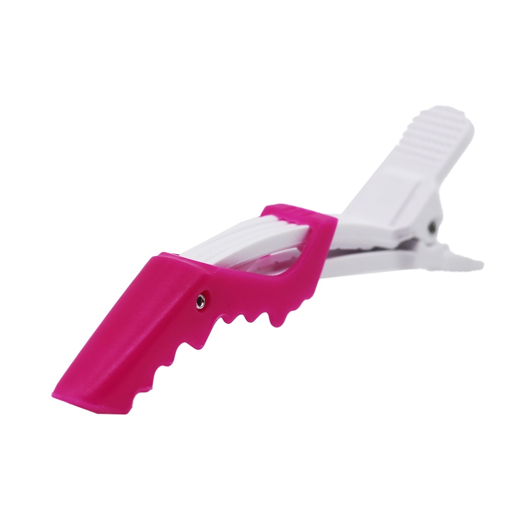 Bate Croc Haar Clips Plastic 6 stk (rosa-weiss)