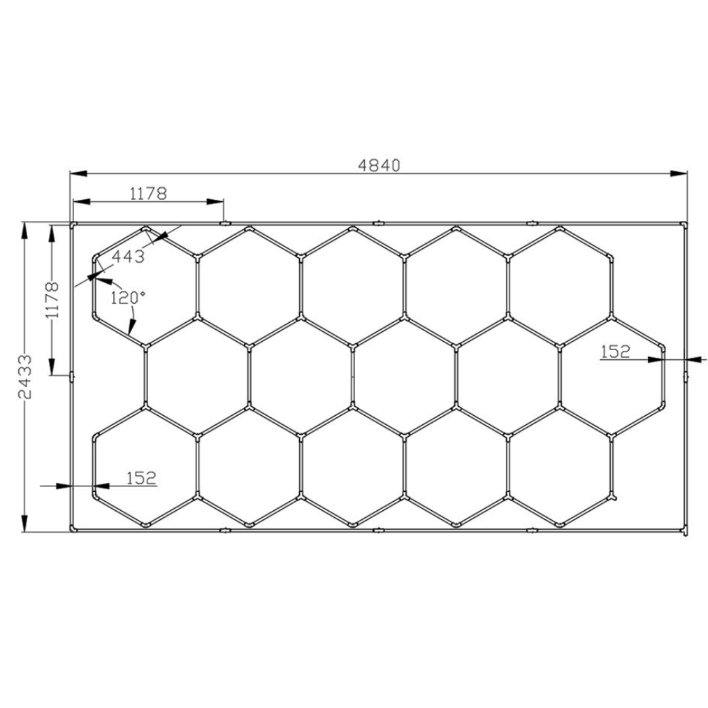 Waben Lichter Led 2 475 CM X 240 CM