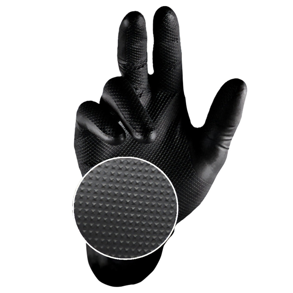 Gabri Extra T-Grip Nitrilhandschuhe Schwarz S