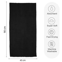 Gabri Handtuch Schwarz 45x90cm 6pcs