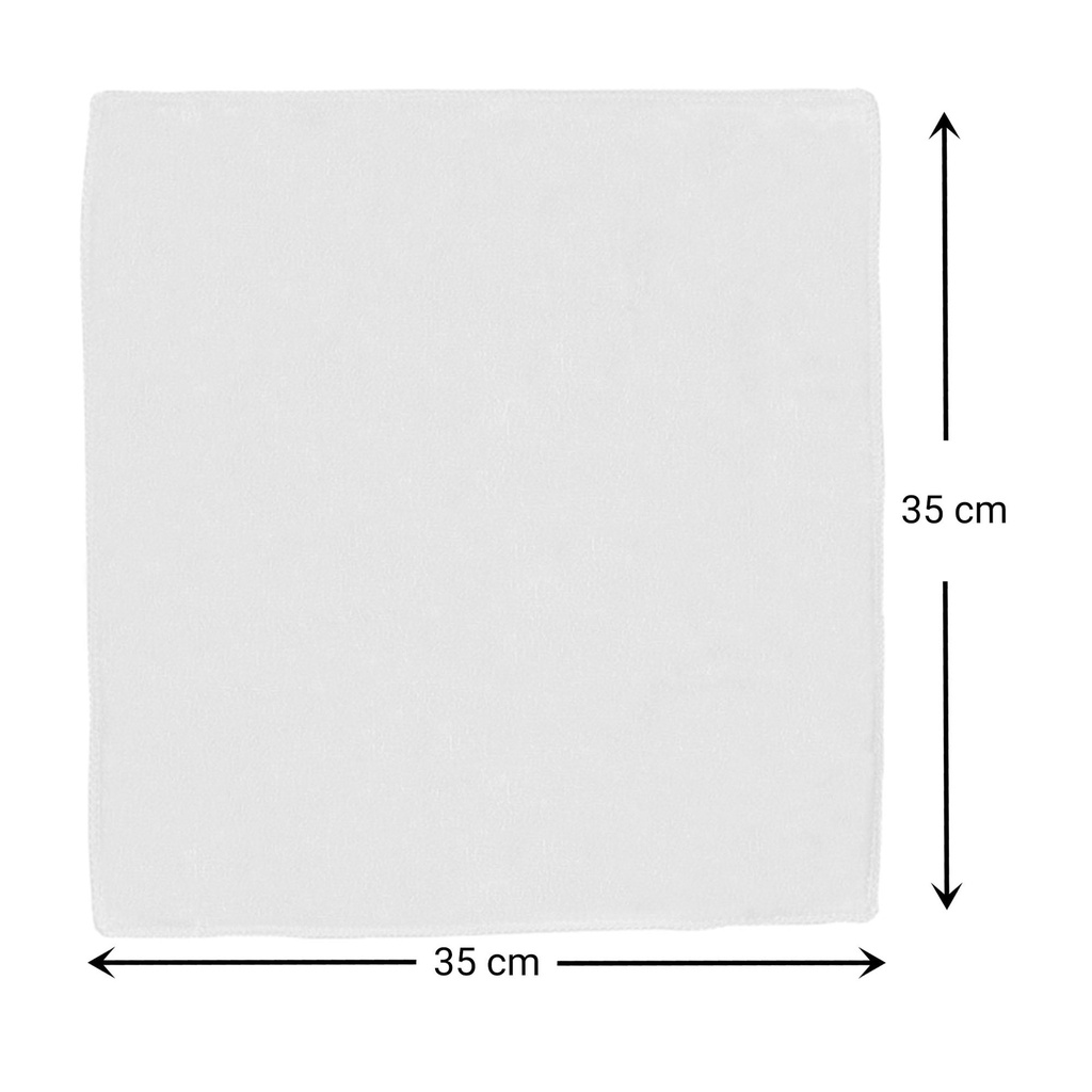 Bate Microfibre Face Towel 35x35cm Weiß 12pcs 