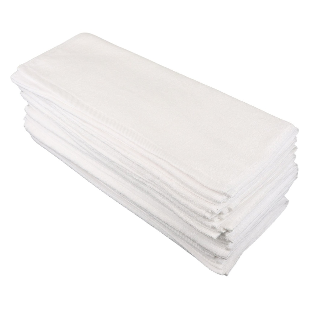 Bate Microfibre Face Towel 35x35cm Weiß 12pcs 