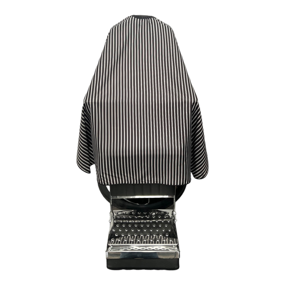Gabri Barbershop Umhang Streifen schwarz und weiß 140x160 