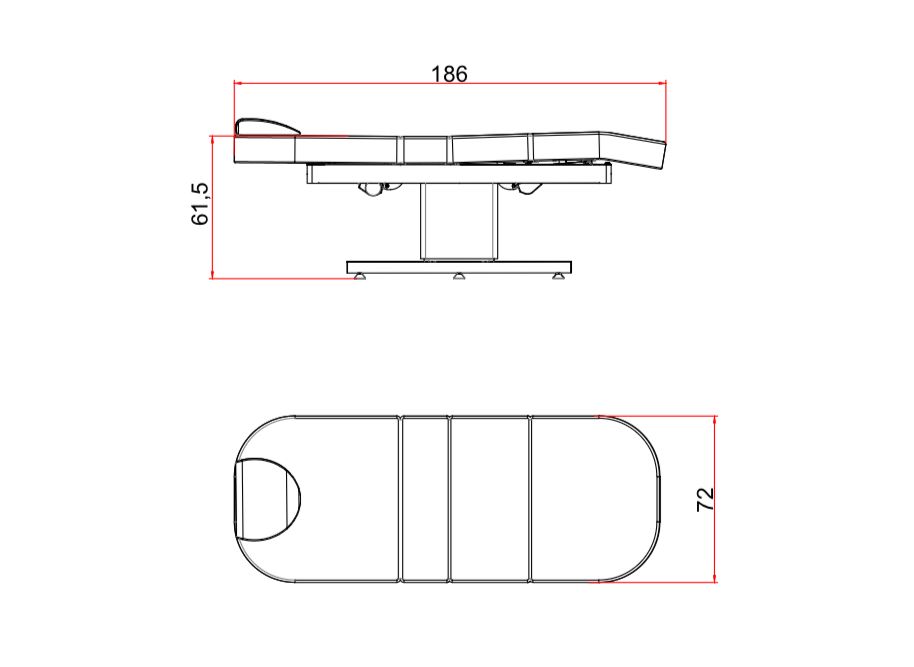 Lyre Wma Treatment Bed (3 Motors)(p.p.)