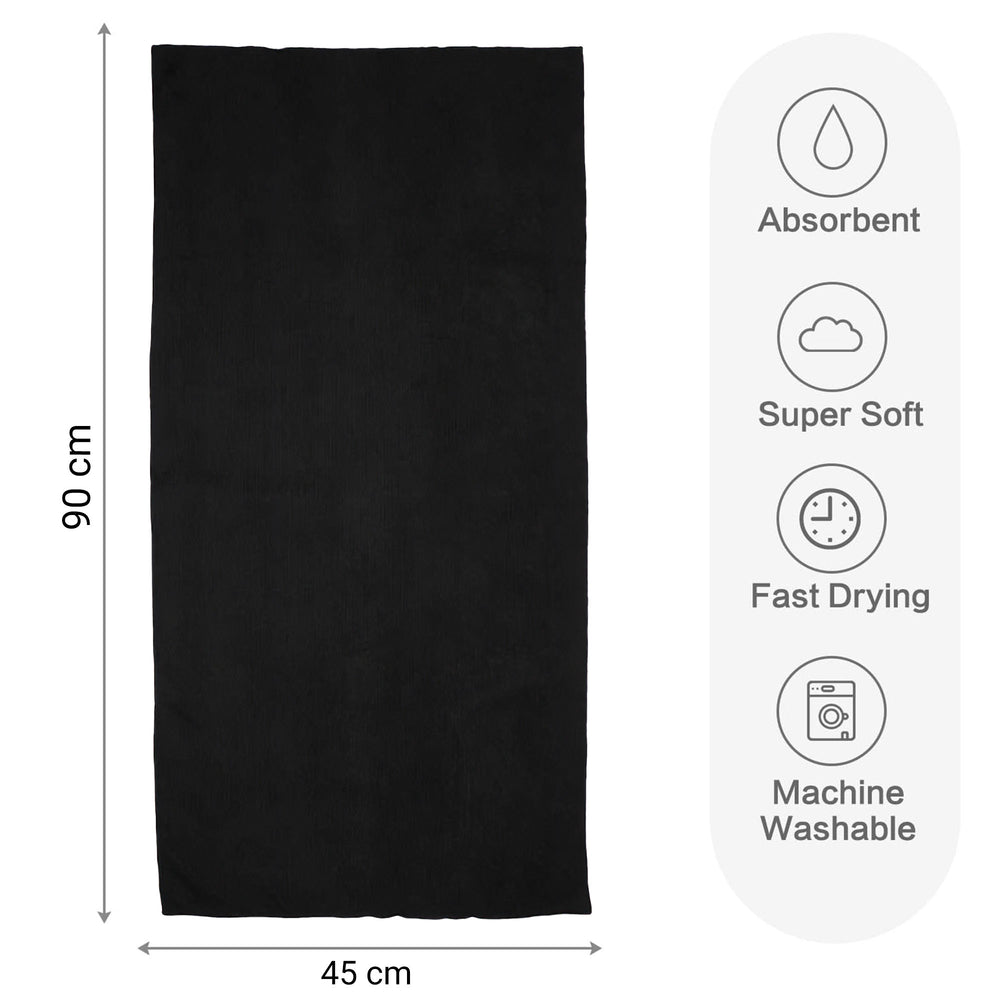 Gabri Handtuch Schwarz 45x90cm 6pcs