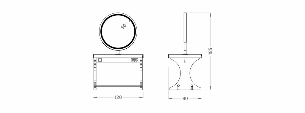 Woody Circle Island Mdf