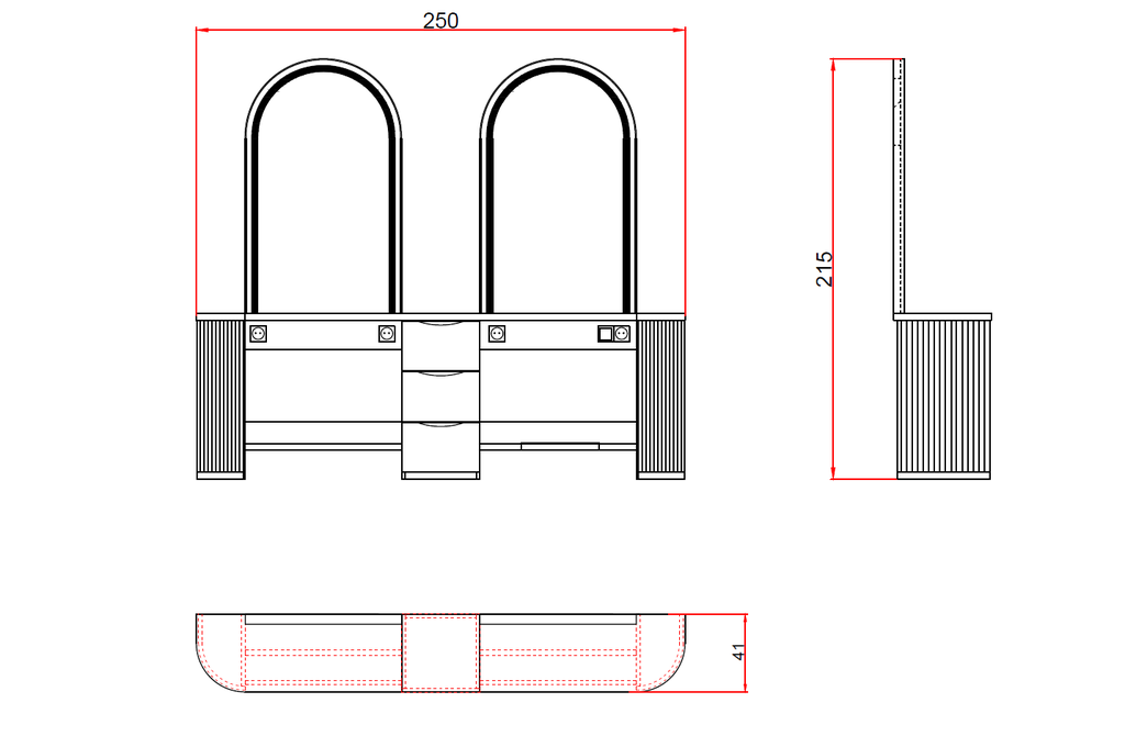 Alpeda-Melina Double - Hairdresser's Counter