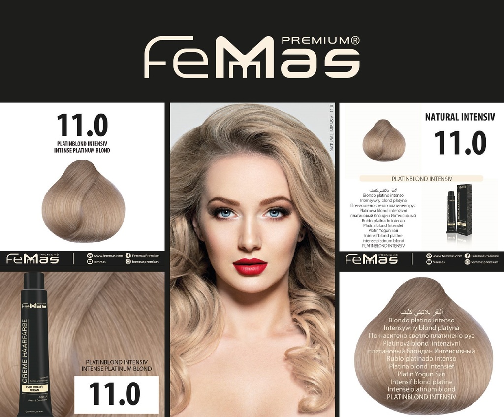 FemMas Haarfarbe Platinblond intensiv (11.0) 100ml