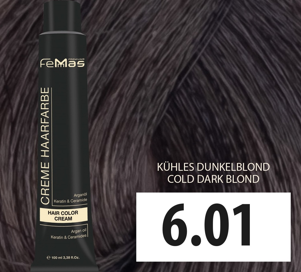 FemMas Haarfarbe Kaltes Dunkelblond (6.01) 100ml