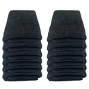 Bate  Microfibre Face Towel 35x35cm Schwarz 12pcs