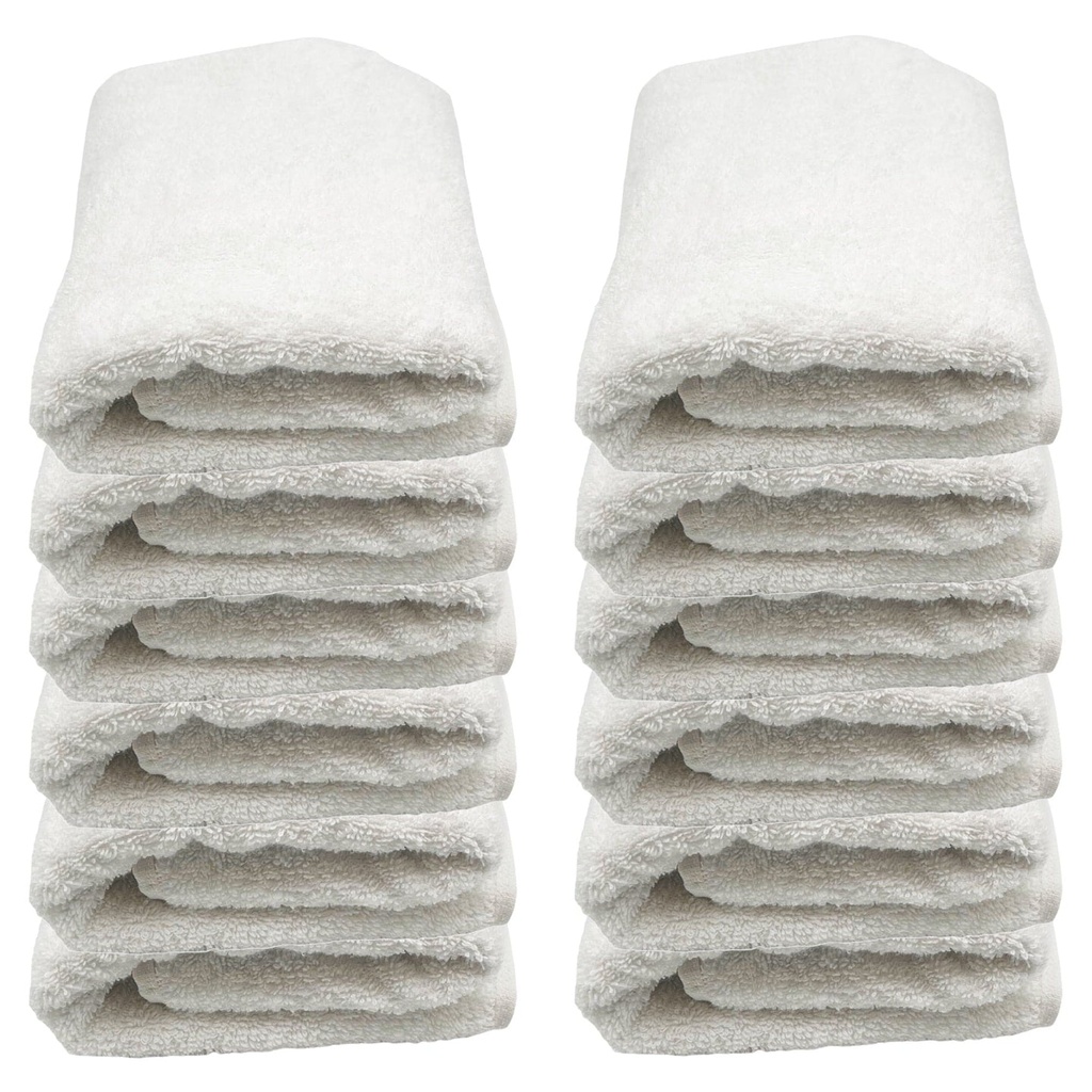 Bate Microfibre Face Towel 35x35cm Weiß 12pcs 