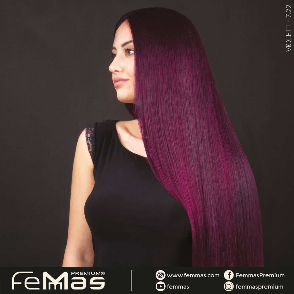 FemMas Haarfarbe Mıttelblond Vıolett Intensıv (7.22) 100ml