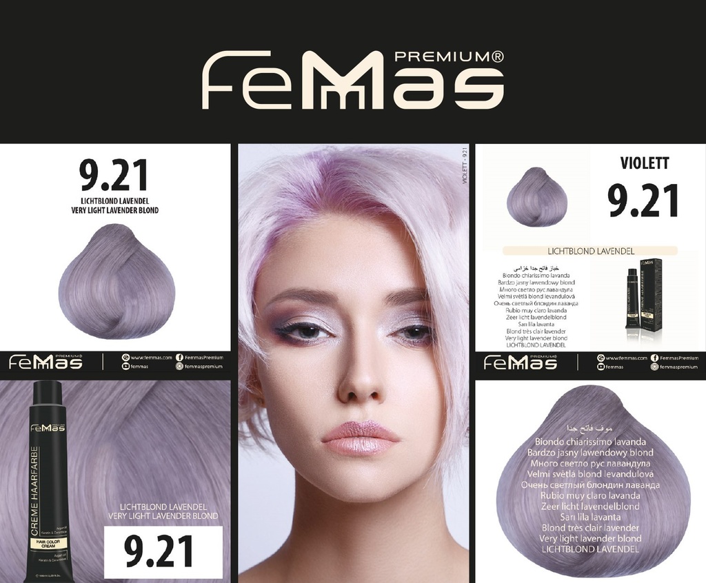 FemMas Haarfarbe Lıchtblond Lavendel (9.21) 100ml