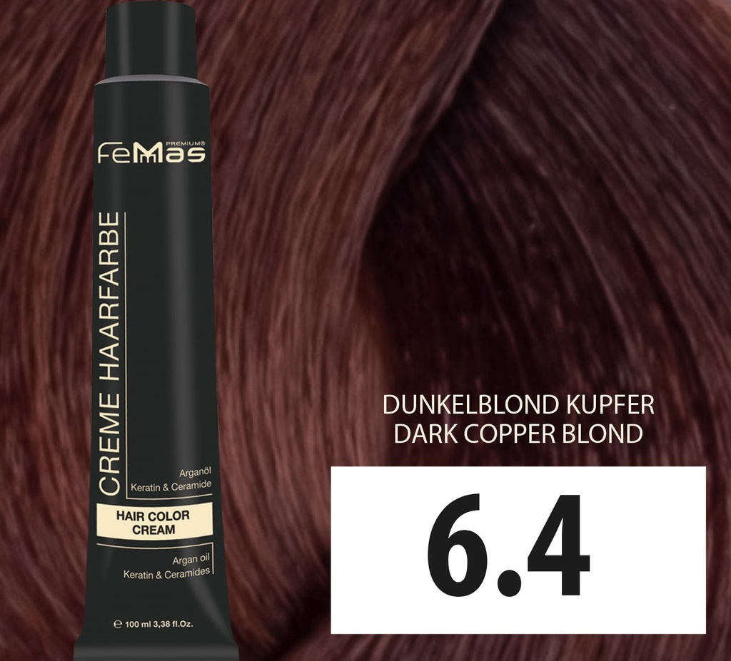 FemMas Haarfarbe Dunkelblond Kupfer (6.4) 100ml