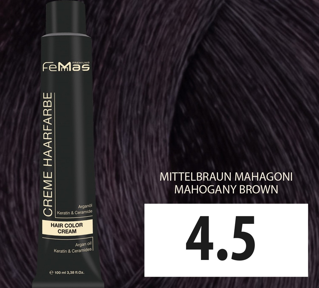 FemMas Haarfarbe Mıttelbraun Mahagonı (4.5) 100ml