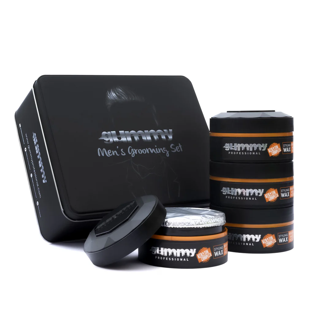 Gummy Professional Grooming Box Styling Wax Bright Max Hold 150 ML (x4)