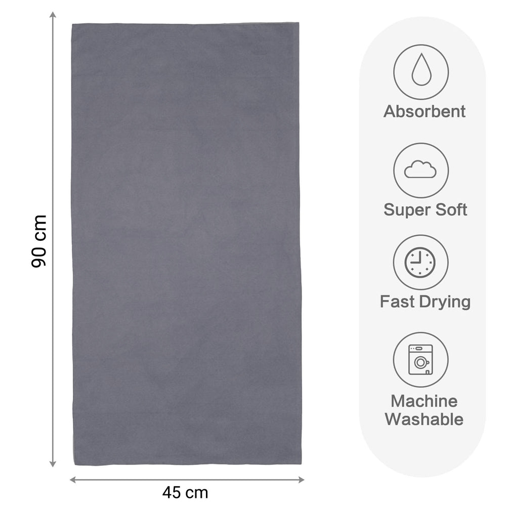Bate Handtuch Grau 45x90cm 6pcs 