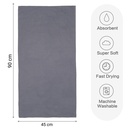Bate Handtuch Grau 45x90cm 6pcs 