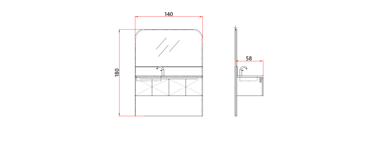 Naomi Cabinet Gold (p.p.)