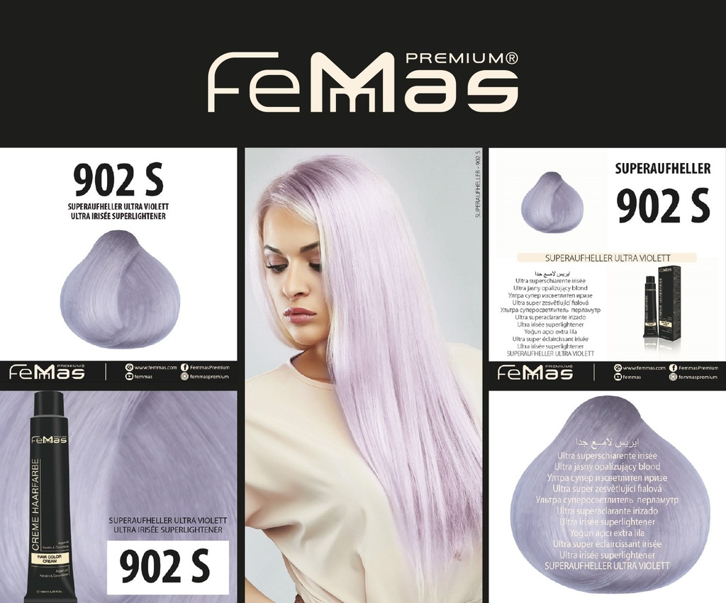 FemMas Haarfarbe Superaufheller Ultra Vıolett (902S) 100ml