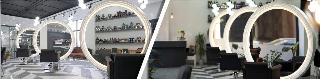 Alpeda Round Massive NK Island Damen Friseur Spiegel