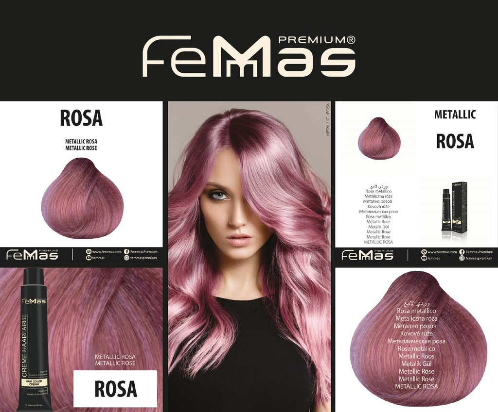 FemMas Haarfarbe Metallıc (Rosa) 100ml