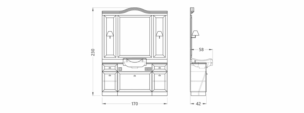 Alpeda Antique Herren Bedienungsplätze