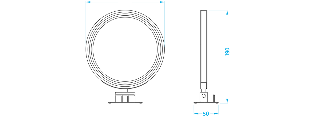 Alpeda Round Massıve Gold Wall