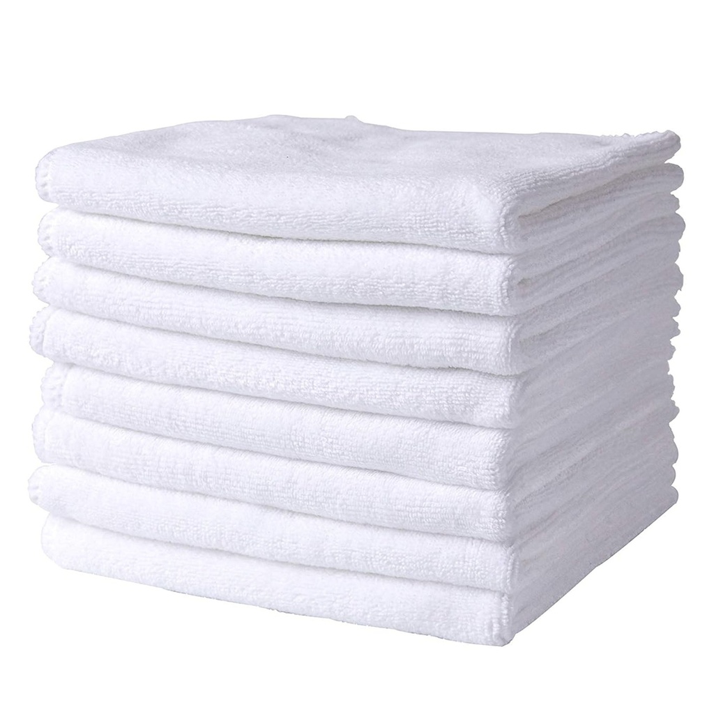 Bate Microfibre Face Handtuch 35x35cm Weiß 12pcs 