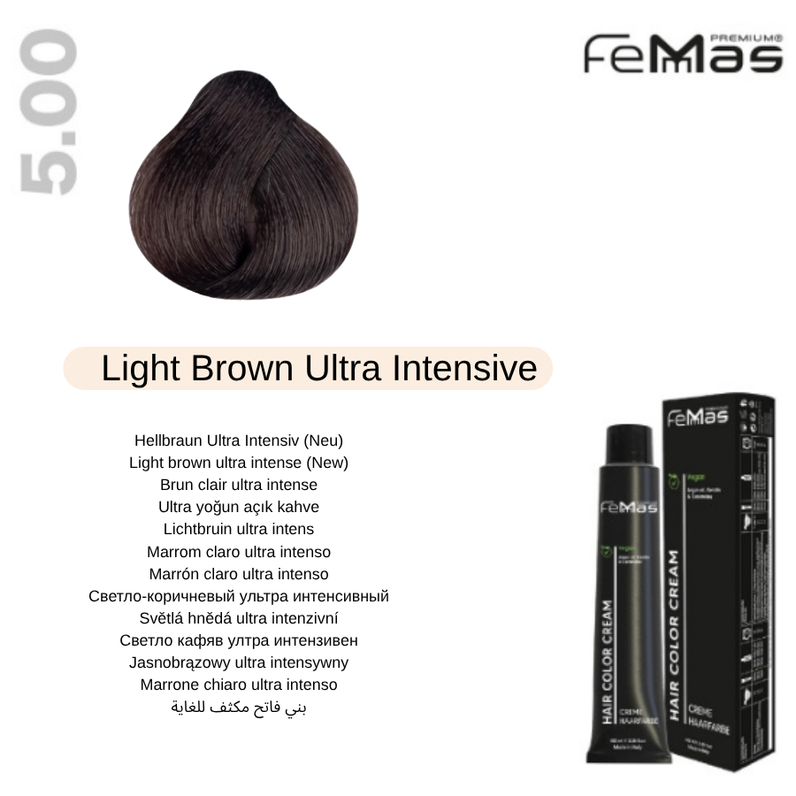 Femmas (5.00) Hair Color Light Brown Ultra Intensive 100ml