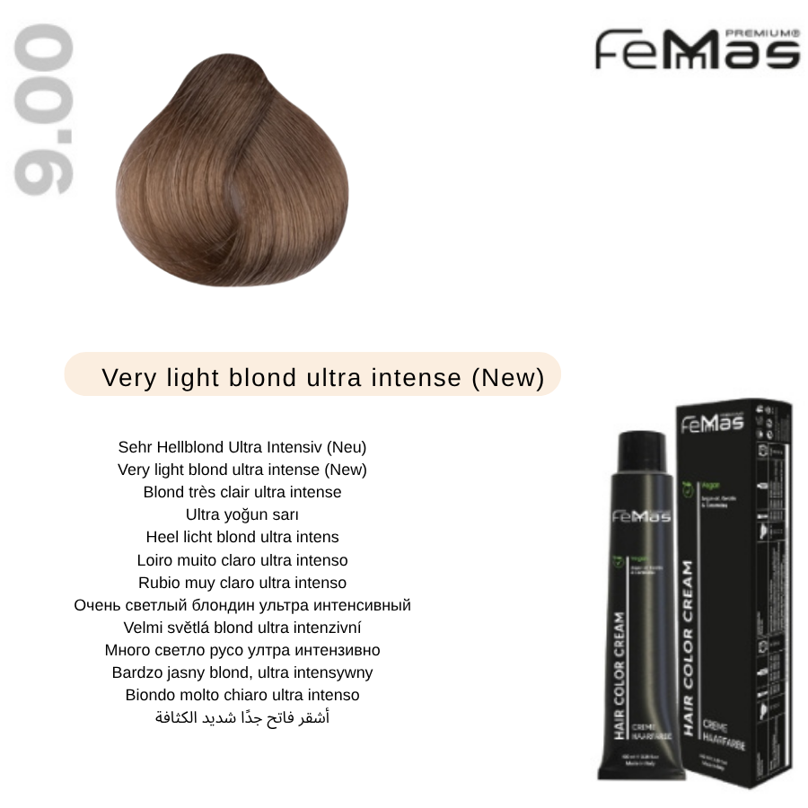 Femmas (9.00) Hair Color Light Blond Ultra Intense 100ml 
